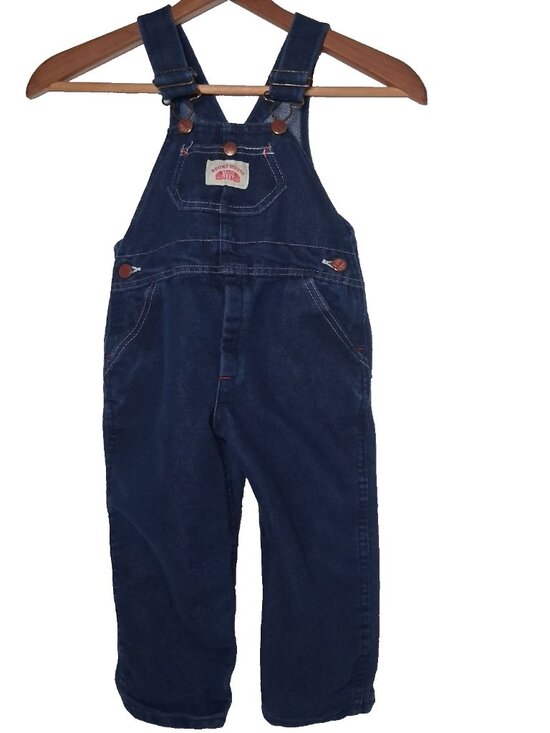 Round House Other - Round House Overalls Youth 4T Dark Wash Blue Denim Bibs Bib Pants USA Made